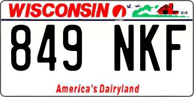WI license plate 849NKF