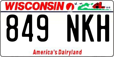 WI license plate 849NKH