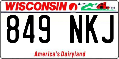 WI license plate 849NKJ