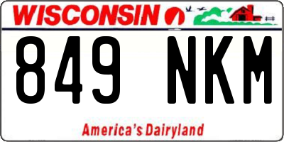 WI license plate 849NKM