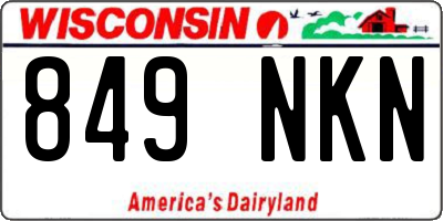 WI license plate 849NKN
