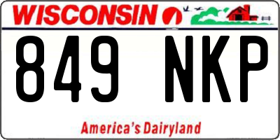 WI license plate 849NKP