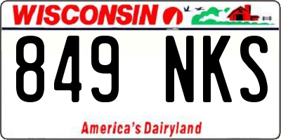 WI license plate 849NKS