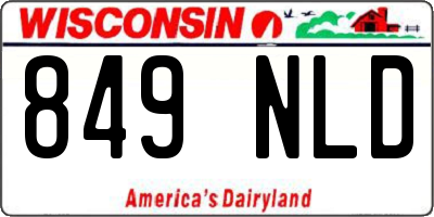 WI license plate 849NLD