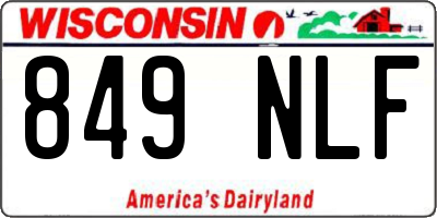 WI license plate 849NLF