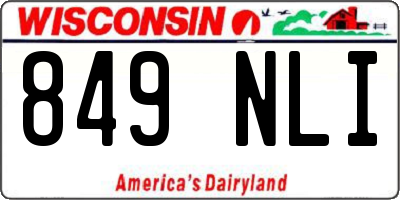 WI license plate 849NLI
