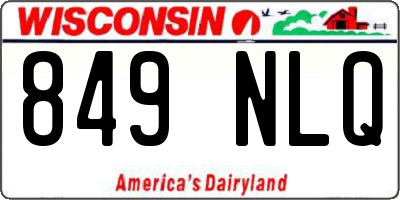 WI license plate 849NLQ