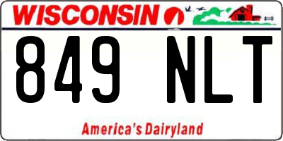 WI license plate 849NLT