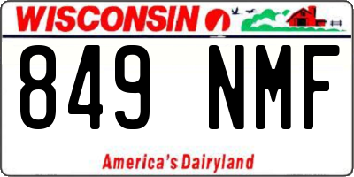 WI license plate 849NMF