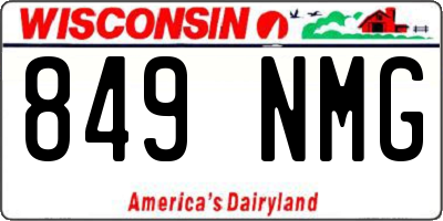 WI license plate 849NMG