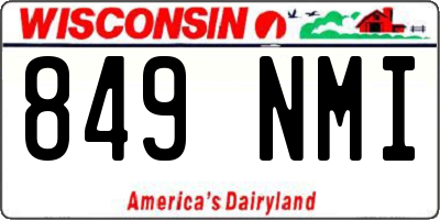 WI license plate 849NMI