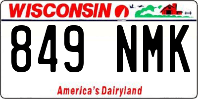 WI license plate 849NMK