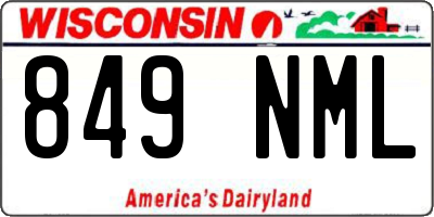 WI license plate 849NML