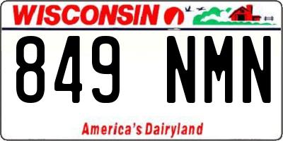WI license plate 849NMN