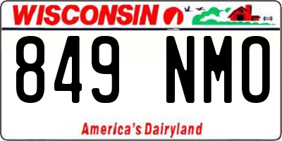WI license plate 849NMO