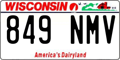 WI license plate 849NMV