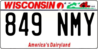WI license plate 849NMY