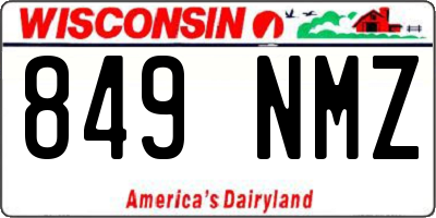 WI license plate 849NMZ
