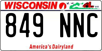 WI license plate 849NNC