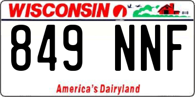 WI license plate 849NNF