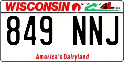 WI license plate 849NNJ