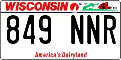 WI license plate 849NNR