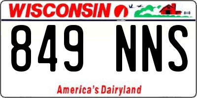 WI license plate 849NNS