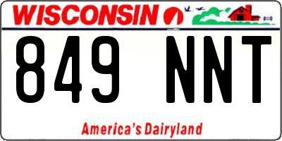 WI license plate 849NNT