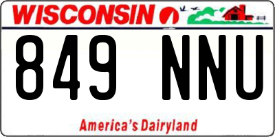 WI license plate 849NNU
