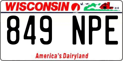 WI license plate 849NPE