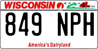 WI license plate 849NPH