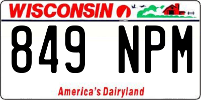 WI license plate 849NPM
