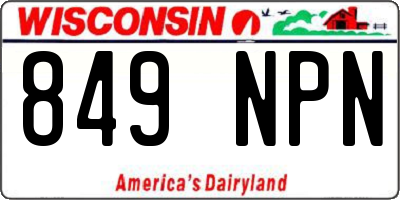 WI license plate 849NPN