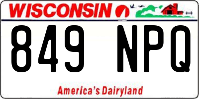 WI license plate 849NPQ