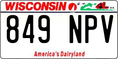 WI license plate 849NPV