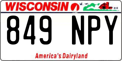 WI license plate 849NPY