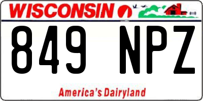 WI license plate 849NPZ