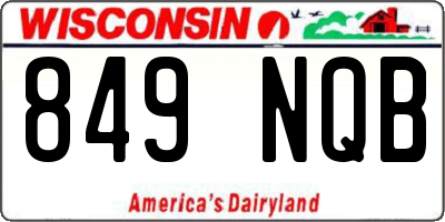 WI license plate 849NQB