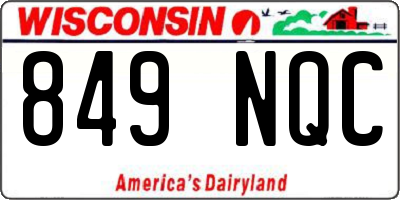 WI license plate 849NQC