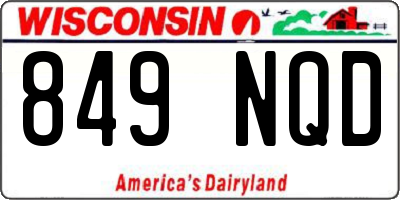 WI license plate 849NQD