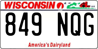 WI license plate 849NQG