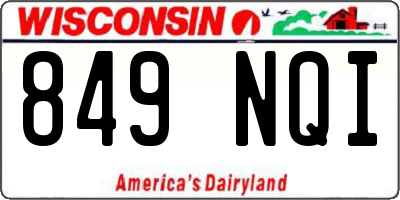 WI license plate 849NQI