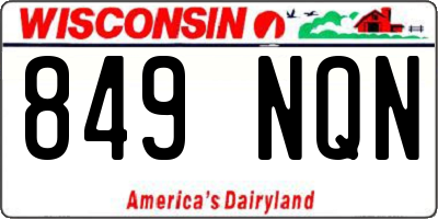 WI license plate 849NQN