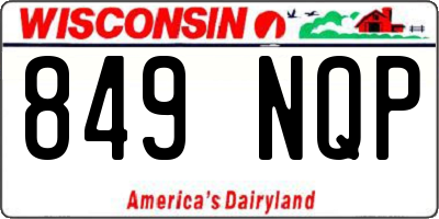 WI license plate 849NQP