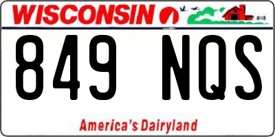 WI license plate 849NQS