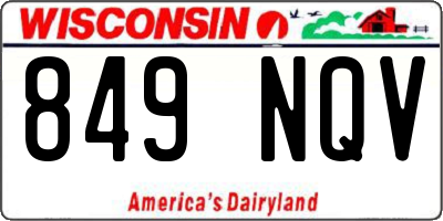 WI license plate 849NQV