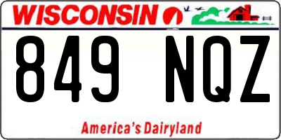 WI license plate 849NQZ