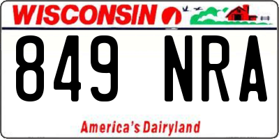 WI license plate 849NRA