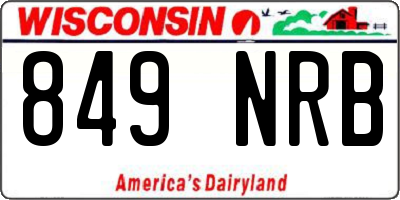 WI license plate 849NRB