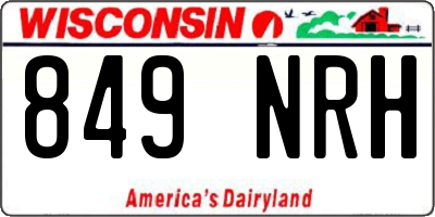 WI license plate 849NRH
